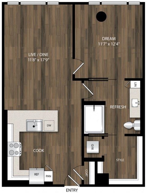 Portland Astoria Apartments in Portland, Oregon A12.1 Floor Plan